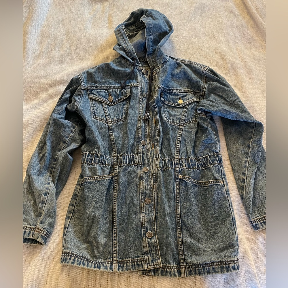 Levi's Blue Denim Hooded Jacket